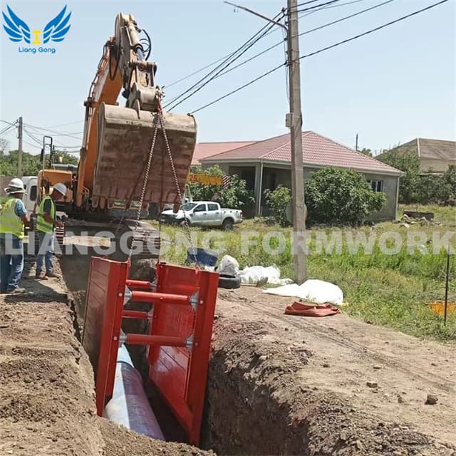 Kotak Parit Baja Berkualitas Tinggi Yang Digunakan Dalam Penggalian Parit